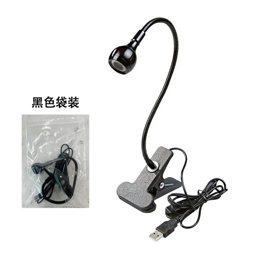 Lupa Led tipo Clip 8x, luz de belleza para uñas, luz fría USB, equipo antideslizante, abrazadera, lámpara de escritorio portátil de vidrio: Gris