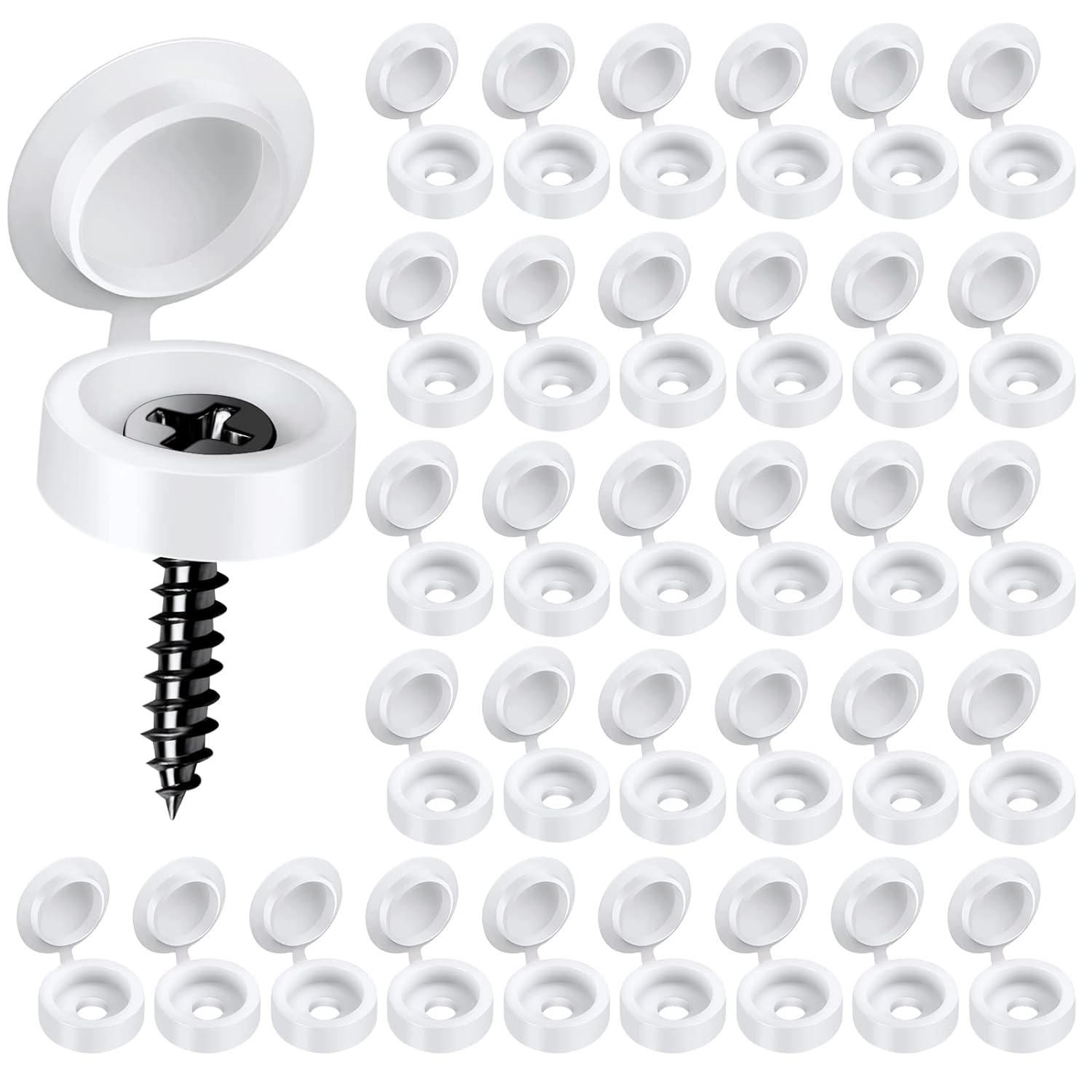 Tapa de tornillo para clavos de plástico, cubiertas decorativas, 7 colores, tapas protectoras para clavos de tuercas de coche, cubierta de tornillos autorroscantes, herrajes para muebles: M14x1.25 / Negro