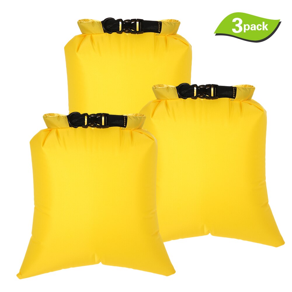 8L Outdoor Waterproof Storage Bags Dry Sacks Watertight Swimming Bag Smartphone Camera Storage Bags for Drifting Water Sports: Yellow