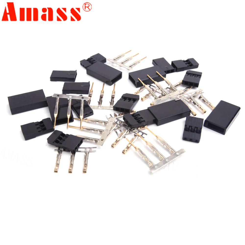 100pair Male/ Female Connector For JR/Futaba For RC Model, Servo Connector, Model Receiver Battery ESC Connection