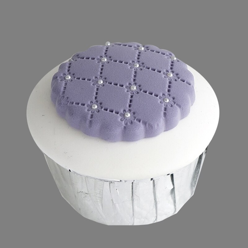 Paars simulatie fondant cake Cupcake model: Donker Kaki