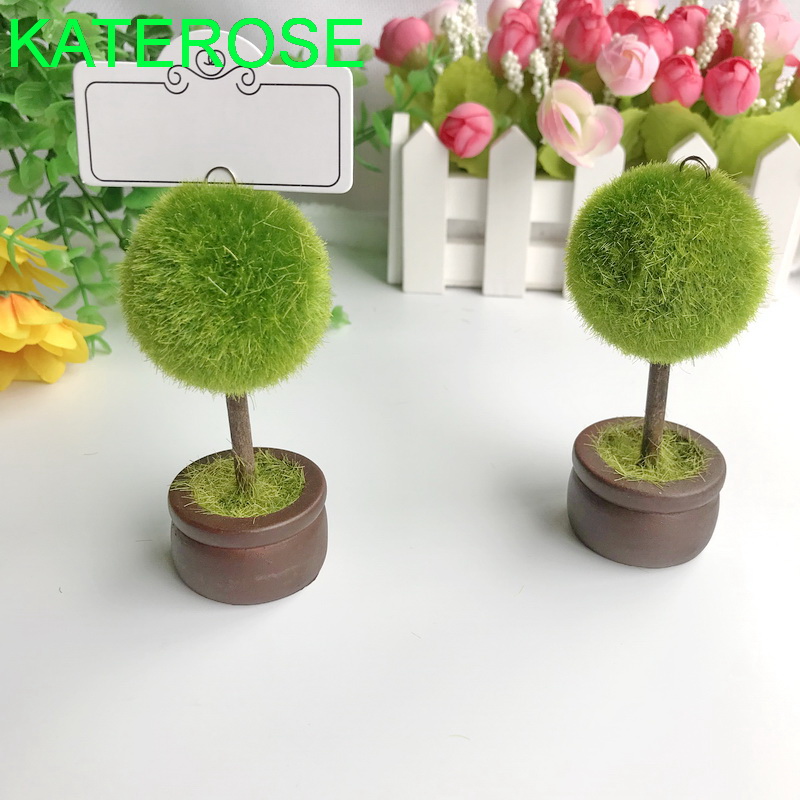 20PCS Wedding Favor Topiary Tree Photo and Place Card Holder Wedding Table Decoration: Round