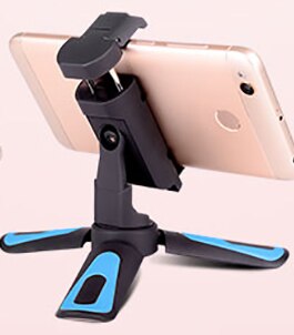 XILETU – support de téléphone CD-1 2 en 1, Mini trépied de prise de vue verticale à Rotation à 360 degrés, pour iPhone Max Xs Samsung S8 S9 Piexl 2 3: Blue