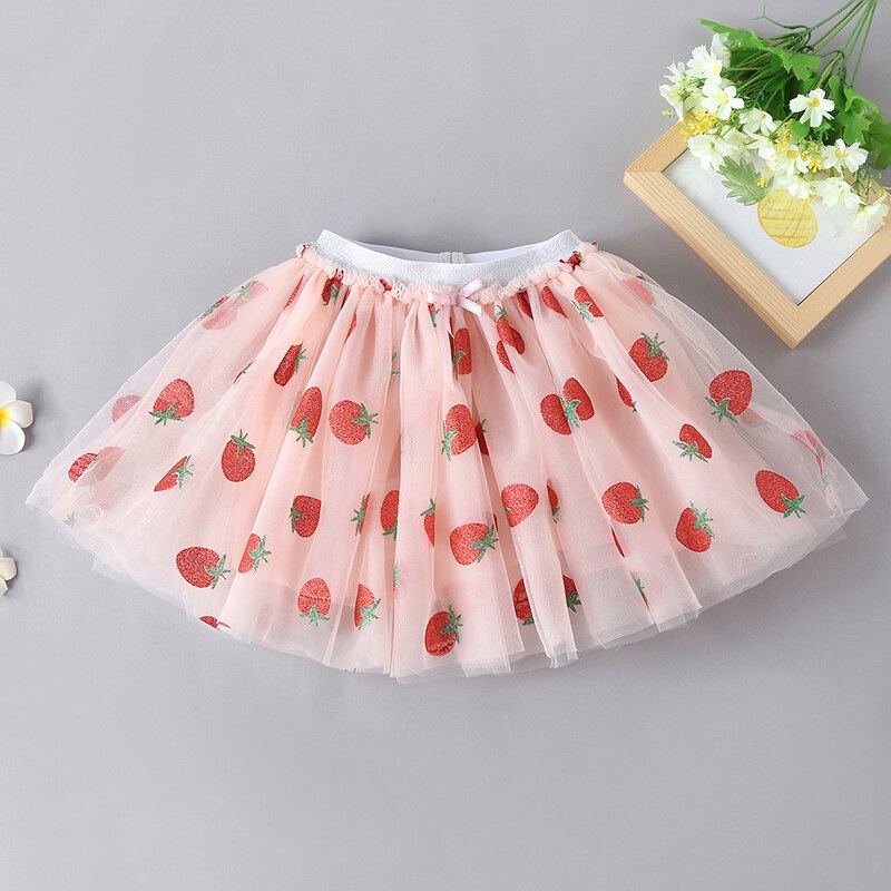 Jupe Tutu rose en Tulle pour filles, tenue de bal avec nœud, taille élastique, vêtements mignons pour enfants de 2 à 7 ans: Pink 1 / 6T-7T