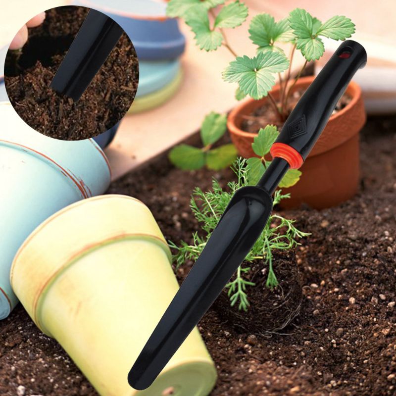 Portabel trädgårdsspetsad ogrässpade spade universal tufft kolstål 63hf