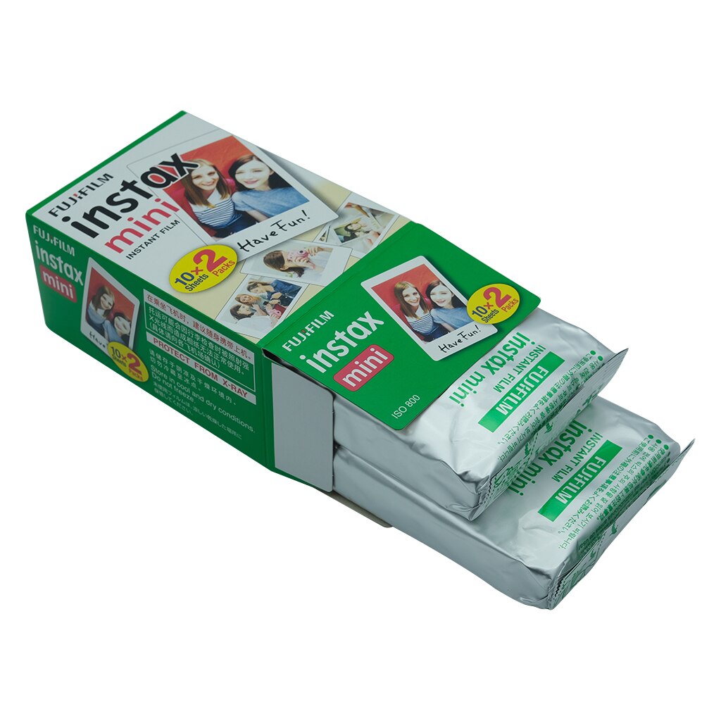 20 feuilles Fujifilm Instax Mini 7s/8/25/90/9 Film blanc bord couleur papier Photo pour appareil Photo instantané FUJI