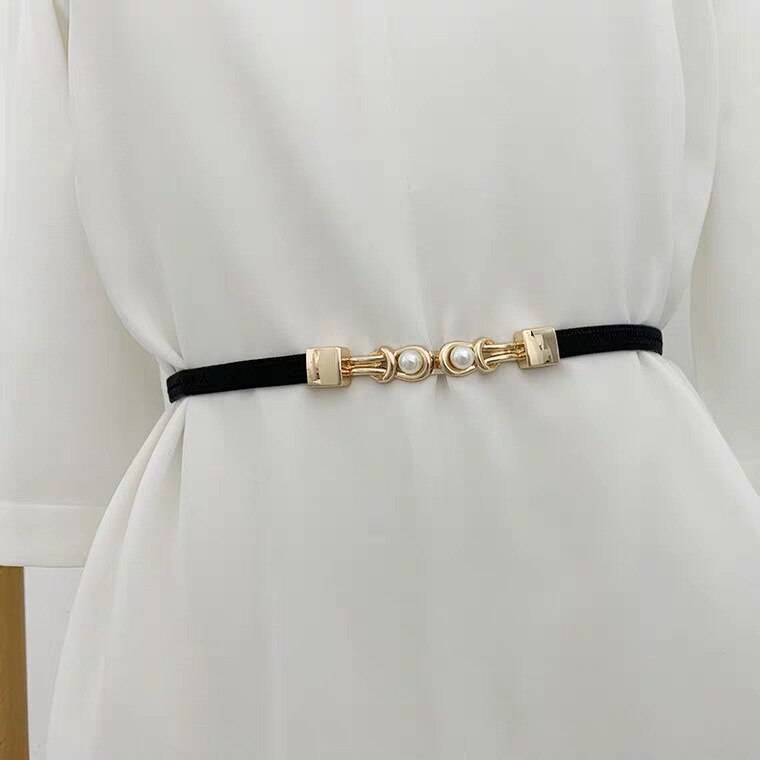 Ceinture élégante en ruban d'organza avec perles pour tenue femme - ZOOEK