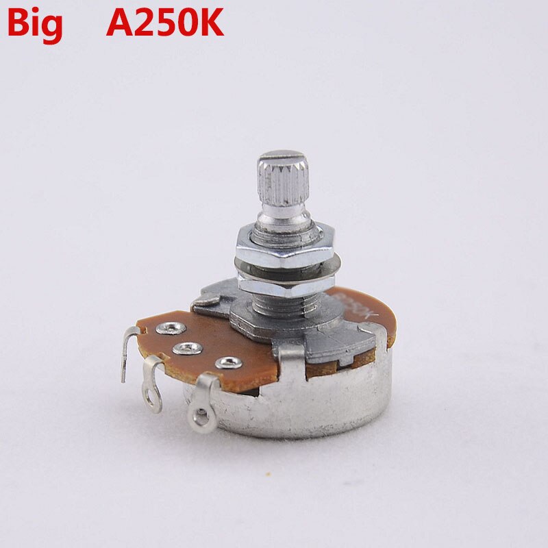 【Made in Korea】 Alpha Potentiometer(POT) For Electric Guitar/Bass A250K/B250K/A500K/B500K: Big  A250K 1 Piece