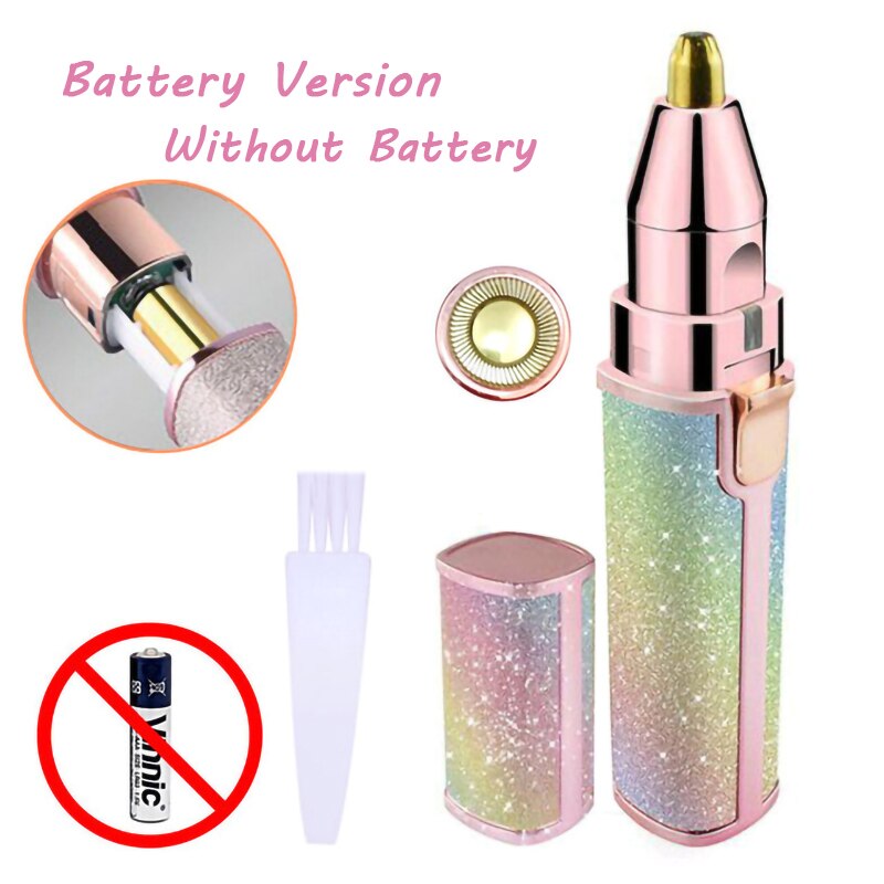 2 In 1 Elektrische Wenkbrauw Trimmer Pijnloos Epilator Vrouwen Draagbare Mini Scheerapparaat Make-Up Wenkbrauw Trimmen Wasbare: F