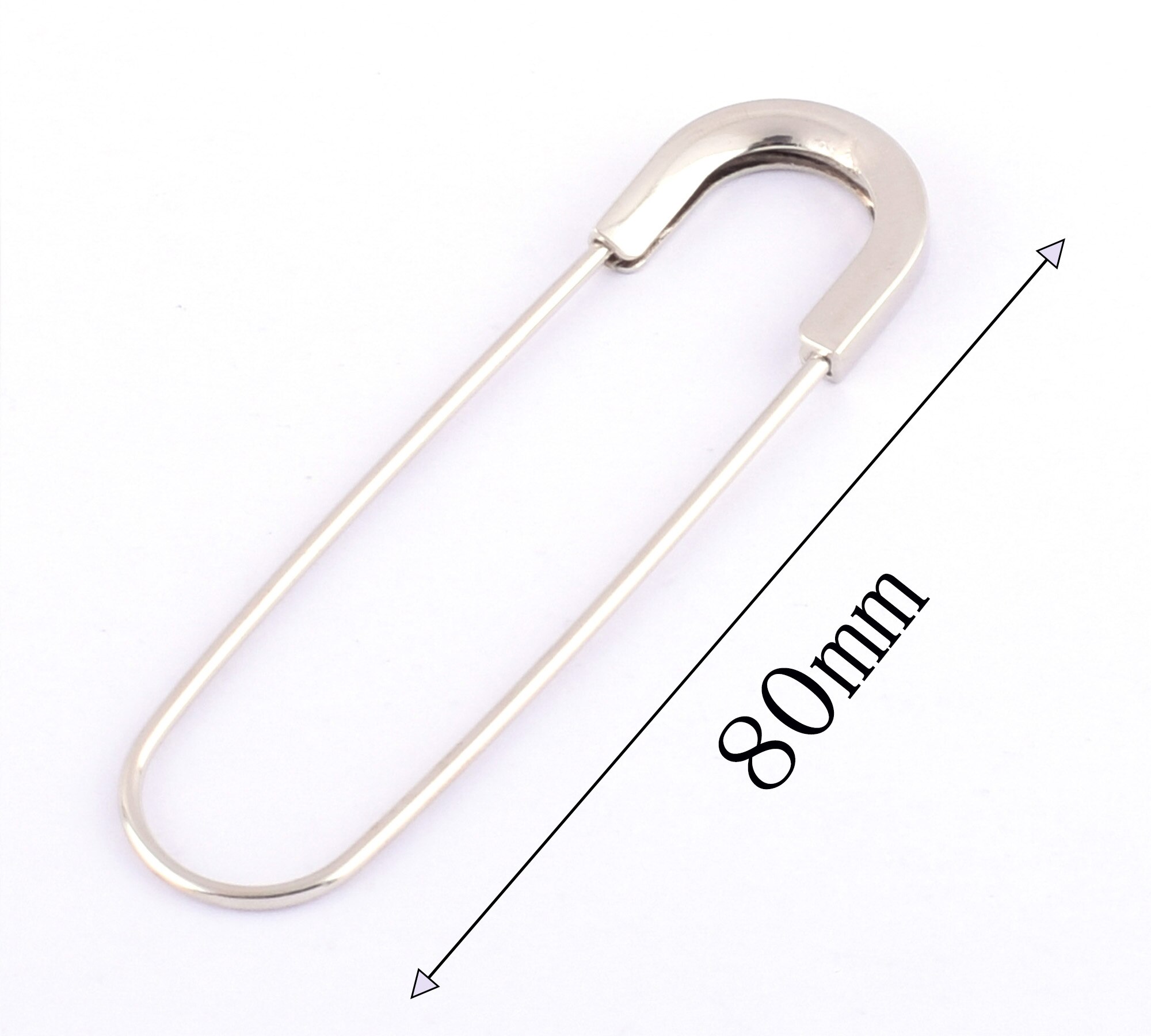 Silver Safety pins Coiless Safety Pins Larger Safety Pins Kilt Pins Broochs letter Bar Pins Apparel Accessories  DIY Sewing 4pcs