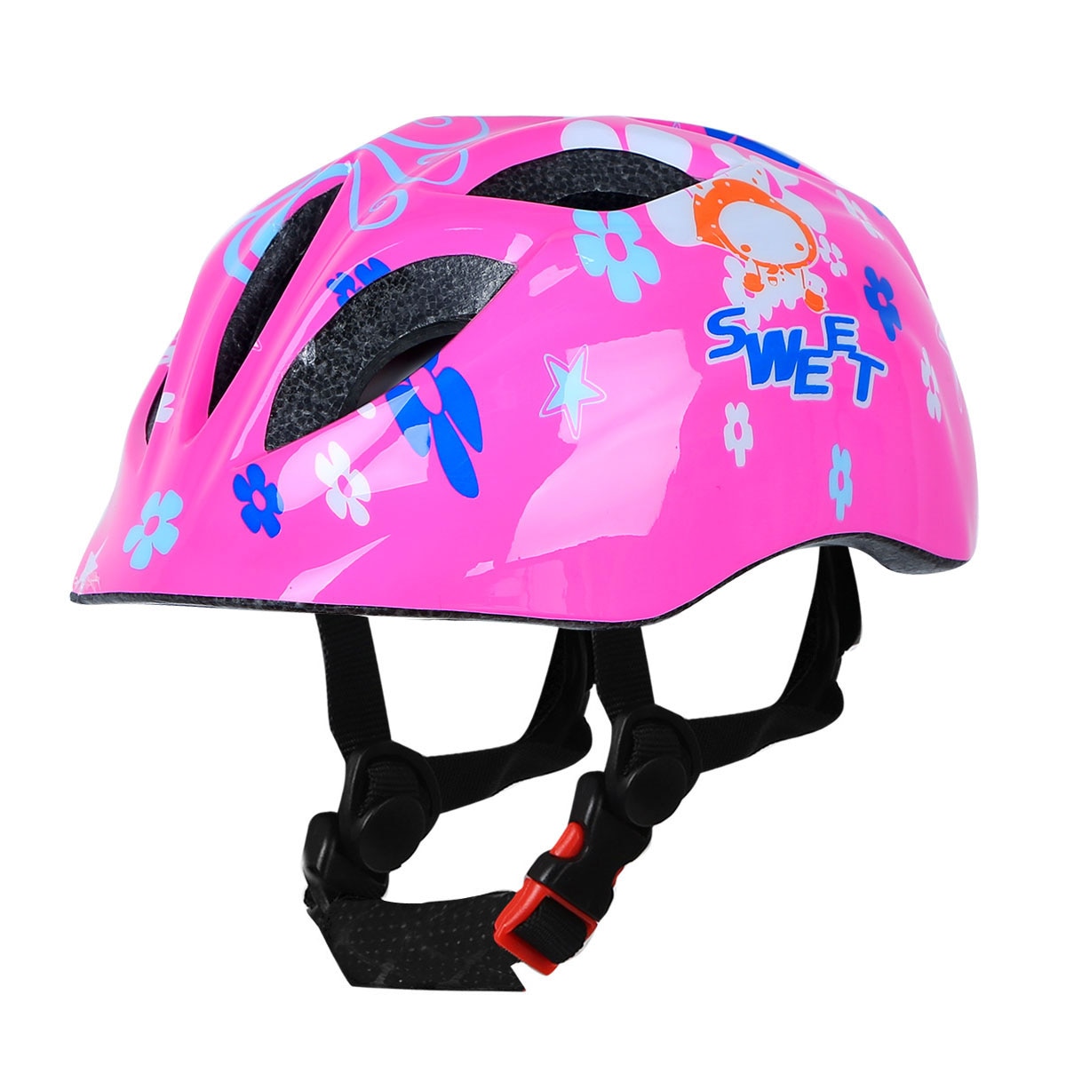 Barn flickor hjälm söt blomma stjärnor tryckta barn balanscykel cykel skridskoåkning skyddshjälmar barn ridning skyddshjälm