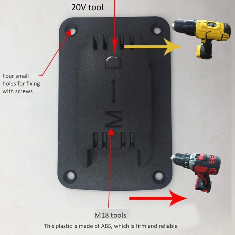 JABS 2X Power Tool Stand For Dewalt DCB Series Lithium Battery Holder For M18 18V Lithium Battery Fixed Seat Tool