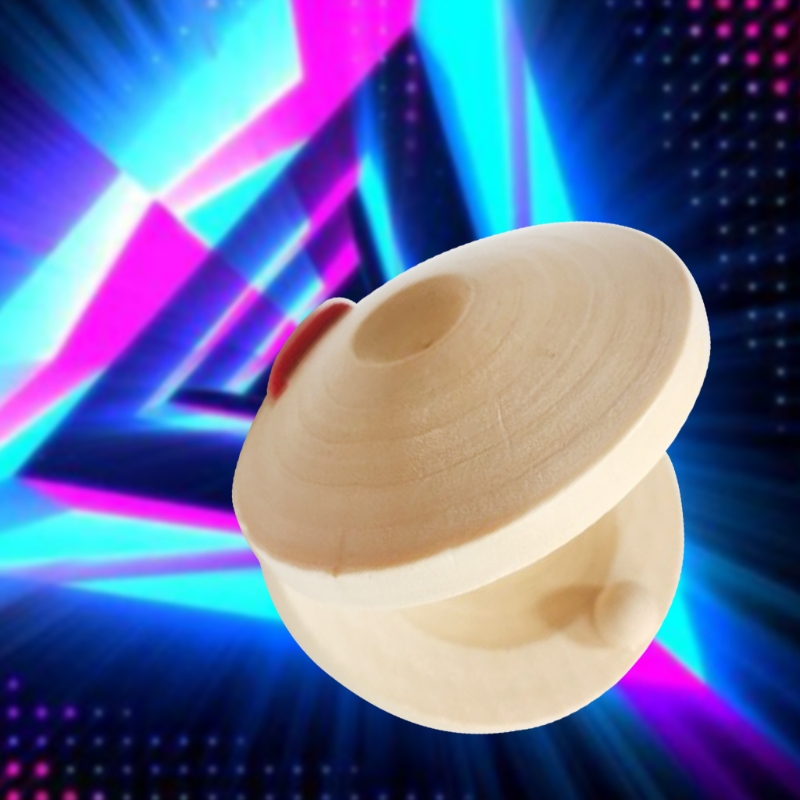 F1FD Educational Children Baby Wooden Carl Orffs Instruments Percussion Instrument Ringboards Orff Castanet Round Dance Board