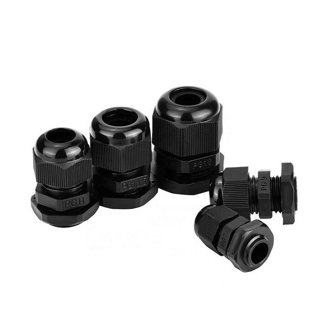 20pcs M20 Nylon Plastic Cable Gland 6mm-12mm PG9 PG11 PG13.5 PG16 Cable Glands Connector Waterproof Compression Locknut Washer