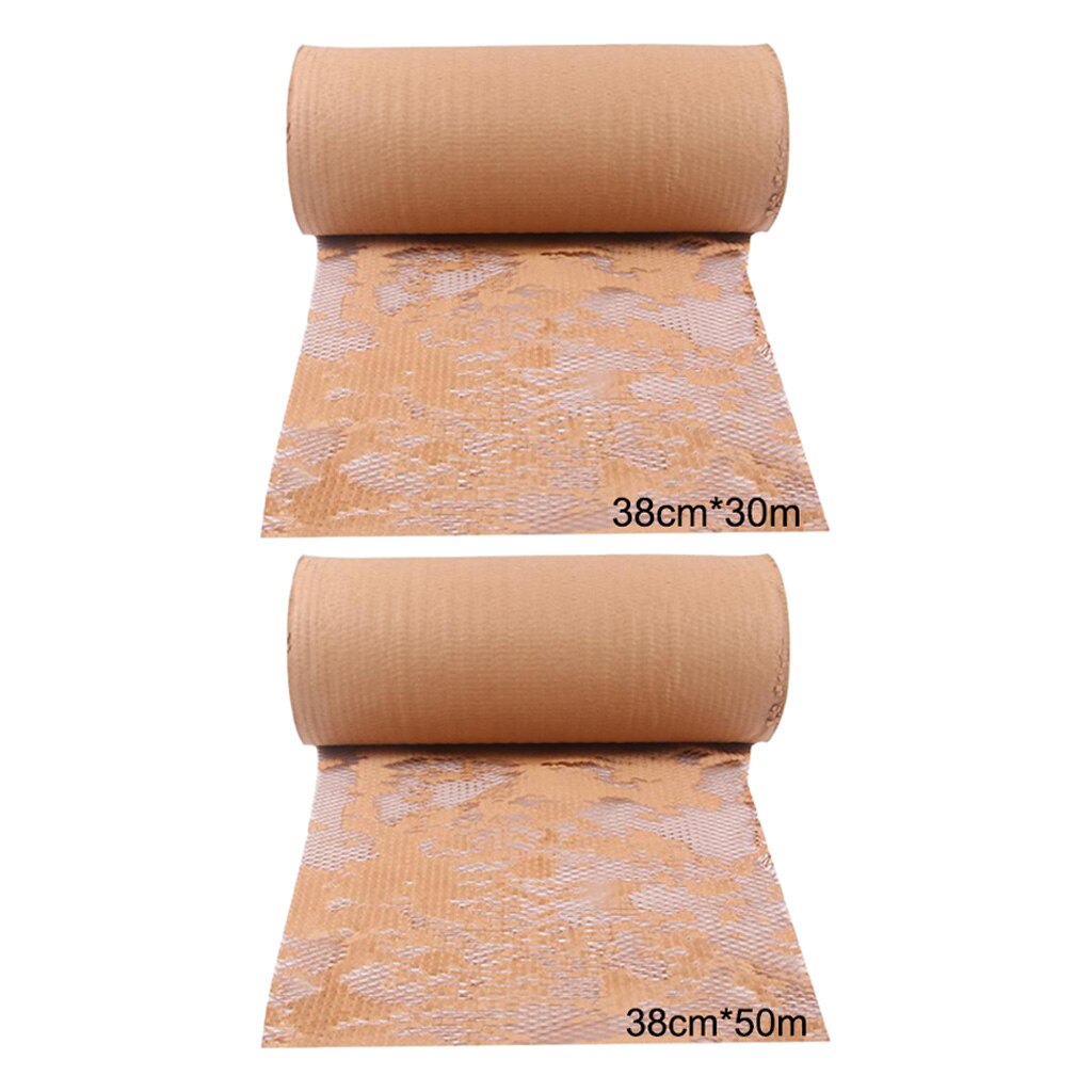 Honeycomb Cushioning Paper Roll Eco-friendly Bubble Kraft Paper Wrap for Packing and Moving 30/50 Meters