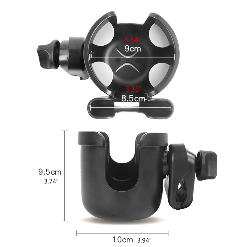 Portavasos para cochecito de bebé 2 en 1 + soporte para teléfono, troller, accesorios para botellas de leche, soporte para botella de bicicleta