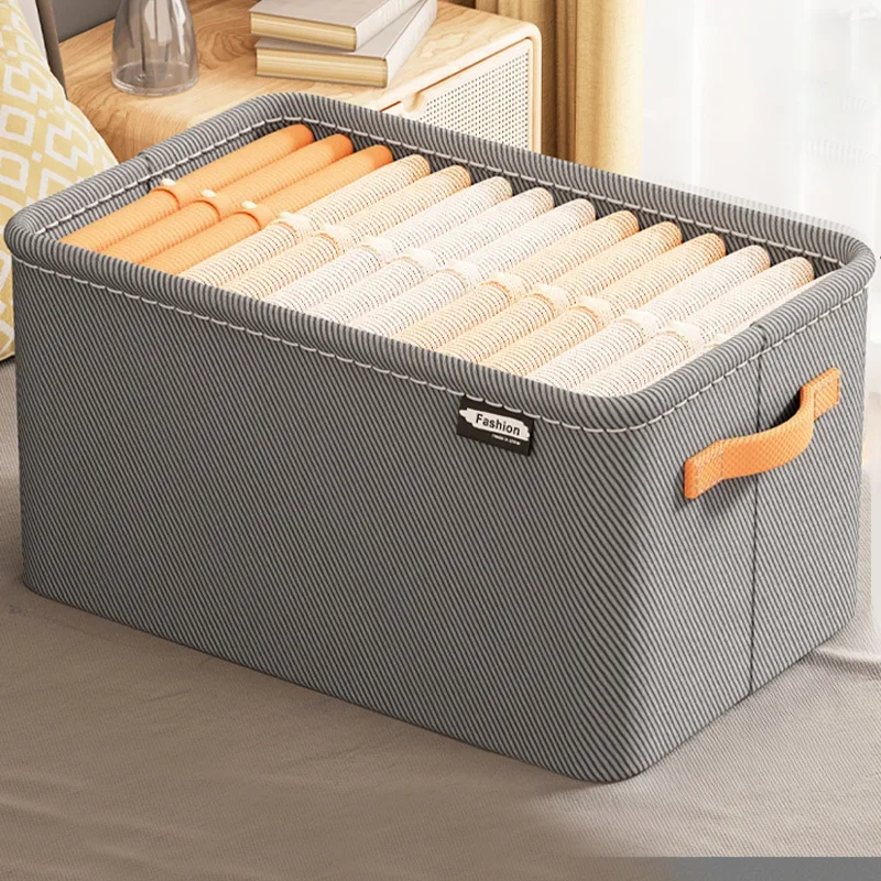 Gray Clothing Storages Organizer Bins Storage Bins Storage Baskets for Shelves Fabric Storage Bins Closet Closet Shelf Organizer: Default Title