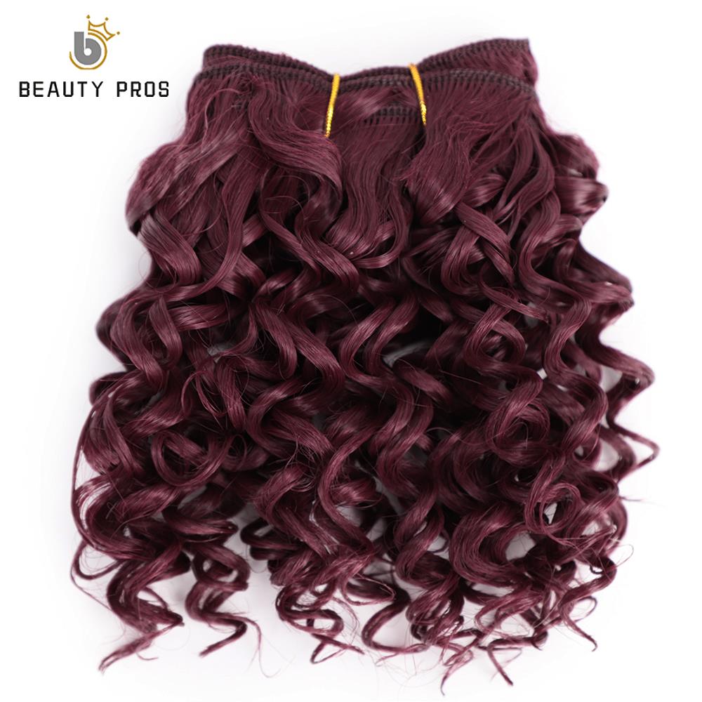 Short Afro Kinky Curly Hair Weave High Temperature Synthetic Color mixing Jerry Curl Hair Extensions100g/ Pack Hair Weavings: Bug