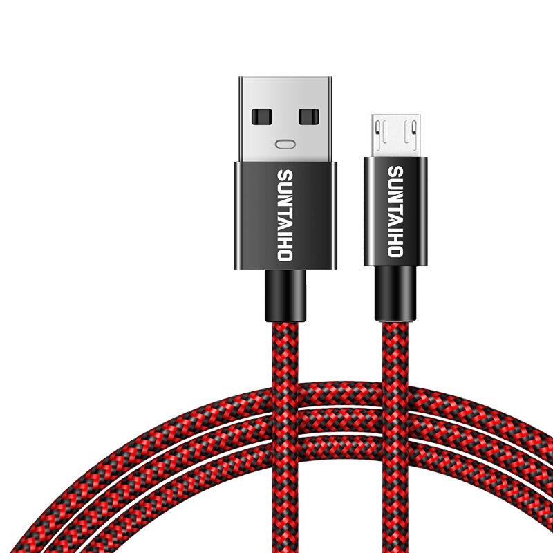 1m 2m 3m Mikro USB Kabel Für Xiaomi Redmi Hinweis 5 Profi 4 Mikro USB Ladegerät Kabel für Samsung S7 edg Android Telefon Mikro Kabel: Schwarz rot / 2m