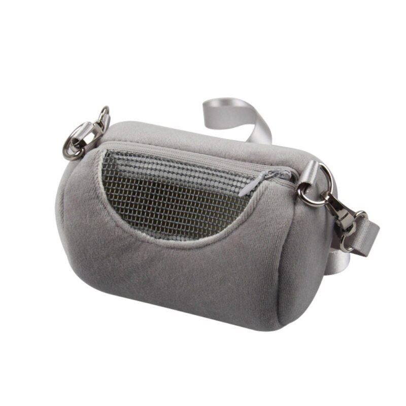 Hamster Packet Draagtas Rat Egel Chinchilla Fret Puppy Cat Pet Carrier Egel Slaap Rugzak Voor Kleine Huisdieren Supply: Grijs