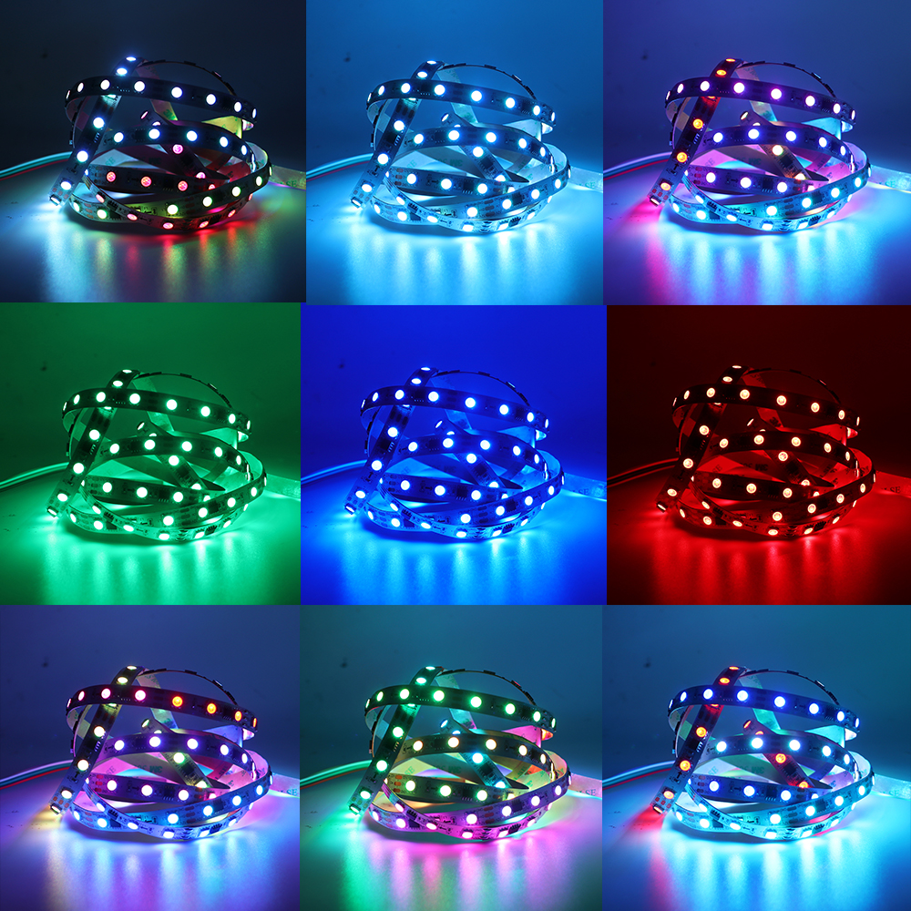 DC 12V WS2811 LED Strip SMD 5050 RGB Full Colors Addressable Led Pixel Strip Light IP21 IP65 Flexible Digital Ribbon Tape Lights