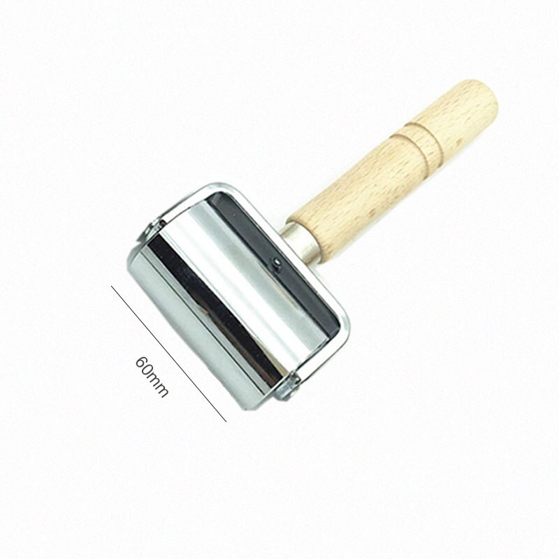 Herramienta de rodillo de cuero, soporte de carpeta de grabado de cuero, pegamento de hierro para neumáticos de goma, herramientas de artesanía de rodillo de cuero DIY: Silver M