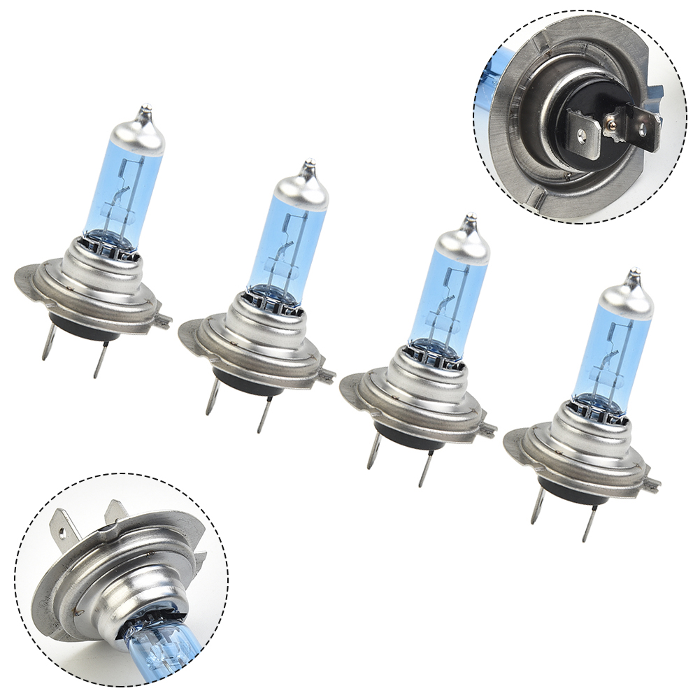 4 stücke h7 100w 4500k super helle weiße Halogenlampe 12v Autos chein werfer birne h7 Halogenlampe Autos chein werfer Ersatz birne