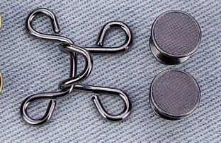 10Set Afneembare Universele Vaste Knop Haak En Bar Fastener Jeans Broek Rok Pent Taille Passen Extender Decoratieve Knoppen: Gun