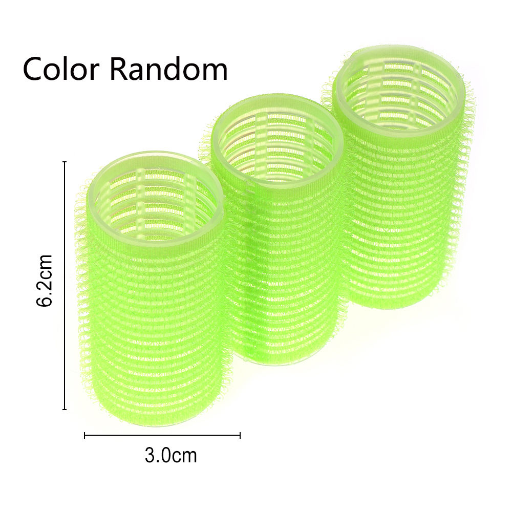 6 Pcs Random Color! Large Self Grip Hair Rollers Pro Salon Hairdressing Curlers Multi Size Hair Salon tool: 3cm by 6.2cm