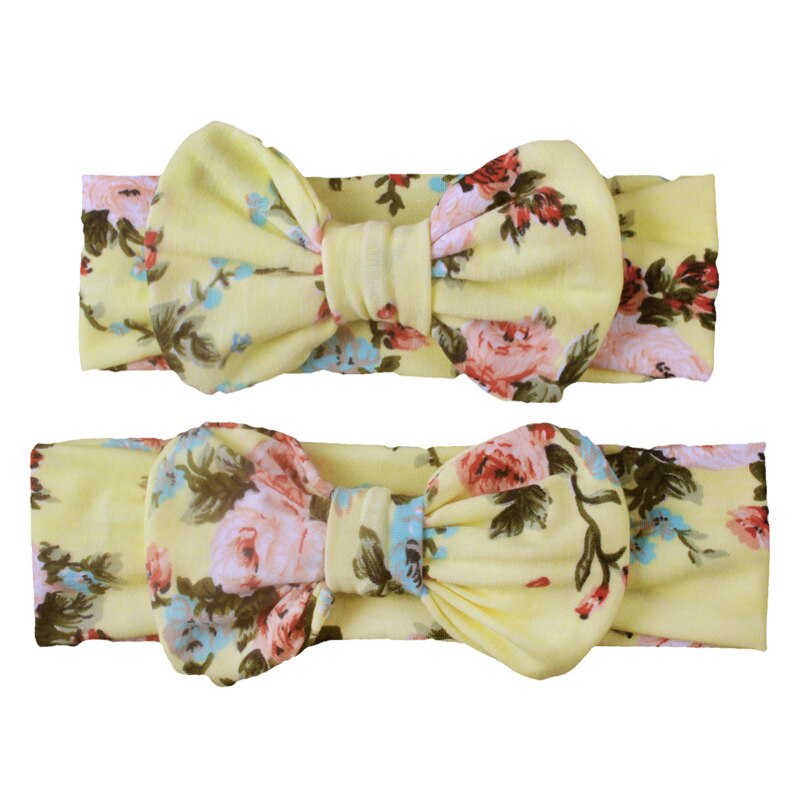 Balleenshiny 2 Stuks Moeder En Kind Hoofdband Sets Gedrukt Luipaard Print Geknoopt Hoofdband Polyester Katoen Zachte Haaraccessoires: T11