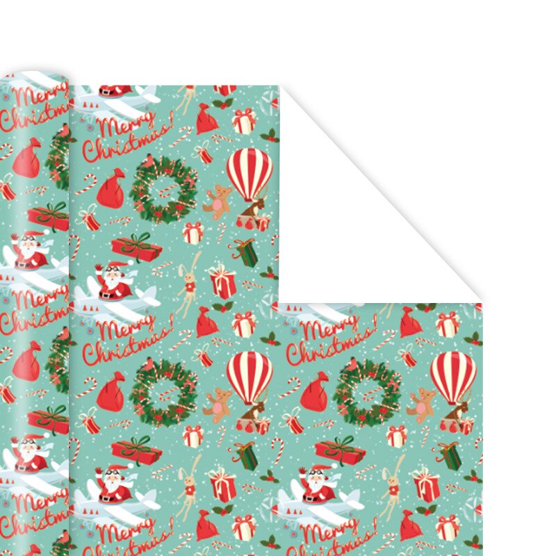 10pcs Christmas Wrapping Paper Cartoon Box Packaging Flower Wrapping Paper: 1