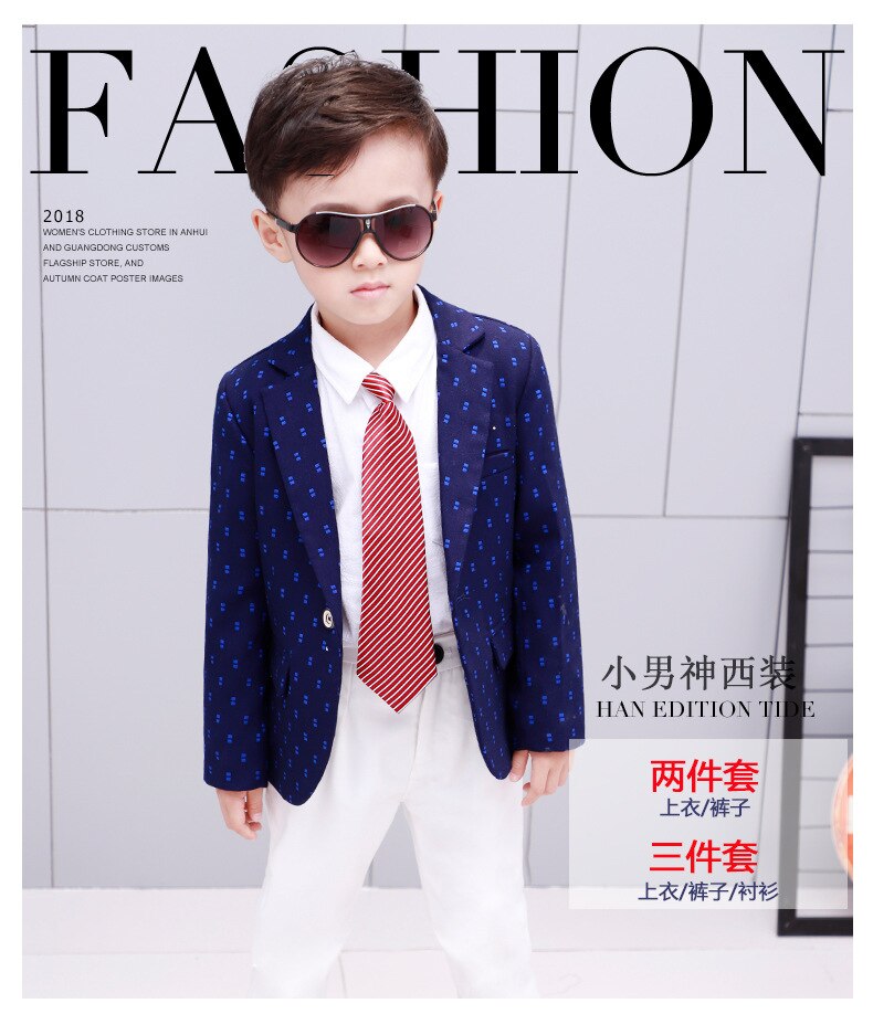 kind past zo cool dot bloemen kids jas zachte school jongen blazers slim en knappe jas goede maat 3-12 jaar: Blauw / 12T