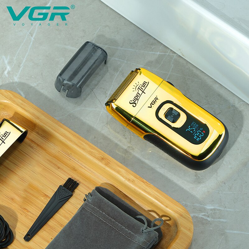 Professionele Kapper Scheerapparaat Baard Trimmer Shaper 3-Speed Elektrische Scheerapparaat Bald Head Scheren Machine Baard Scheerapparaat Voor Mannen