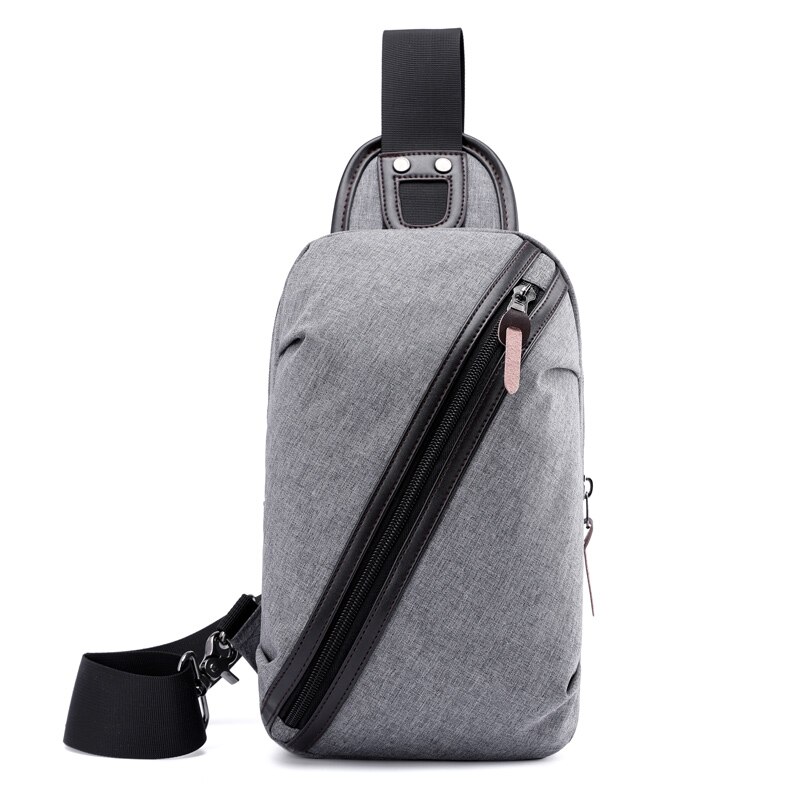 Mandlige skuldertasker crossbody tasker herre anti-tyveri brysttaske sommer kort tur messengers taske brystpakke: Grå
