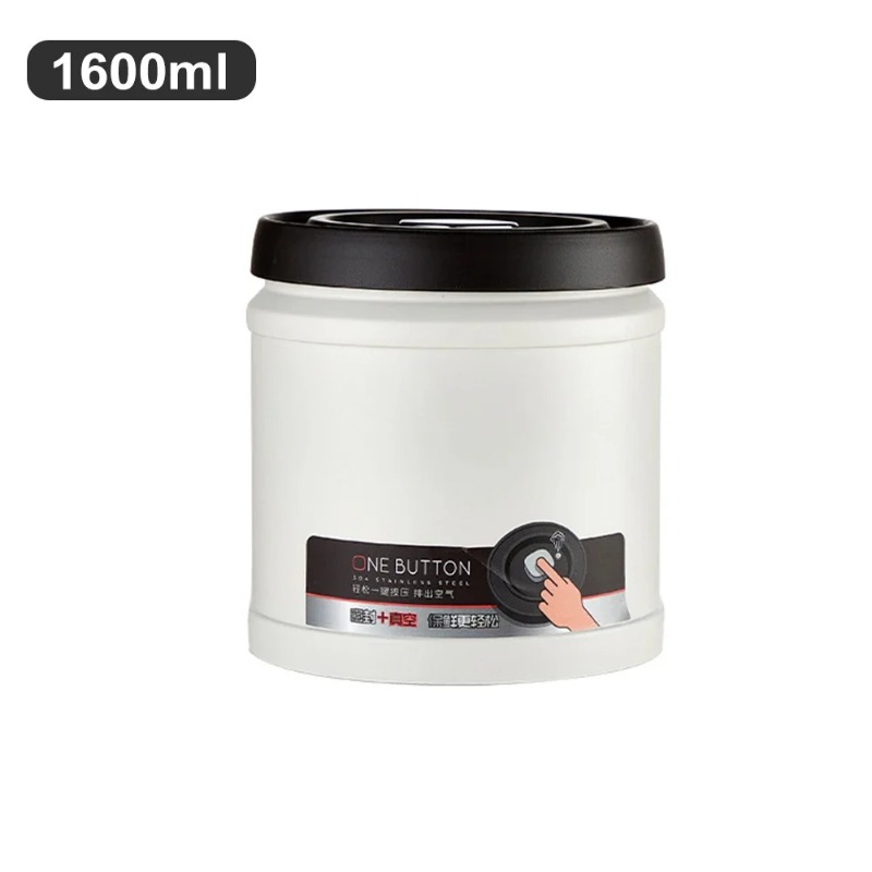 1100/1600 ml Koffieboon Vacuüm Verzegelde Tank Roestvrij Staal Vacuüm Opbergdoos Druk Type Koffiebonen Thee Verzegelde Kan keuken Gebruik: Rood
