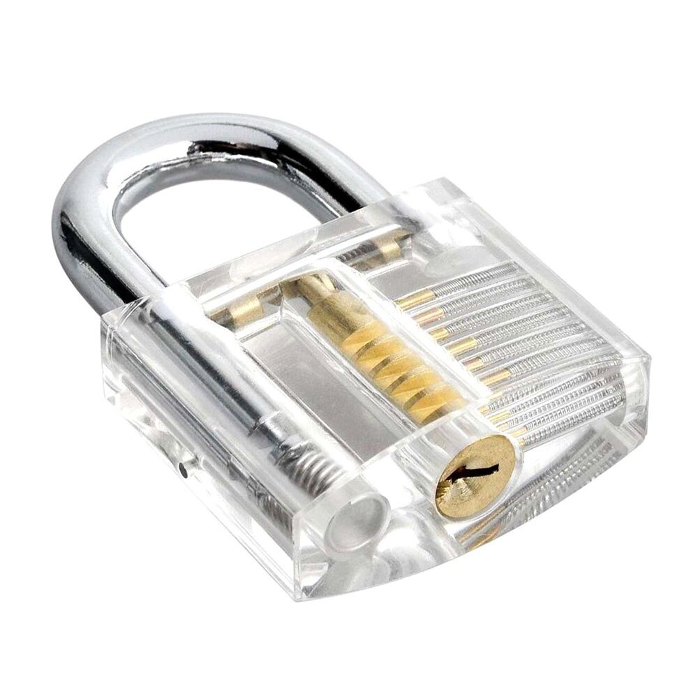 1 Pc Clear Crystal Transparante Cutaway Sloten Inside View Praktijk Hangslot Zichtbaar View Lock Training Vaardigheid Sloten Keyed Hangslot