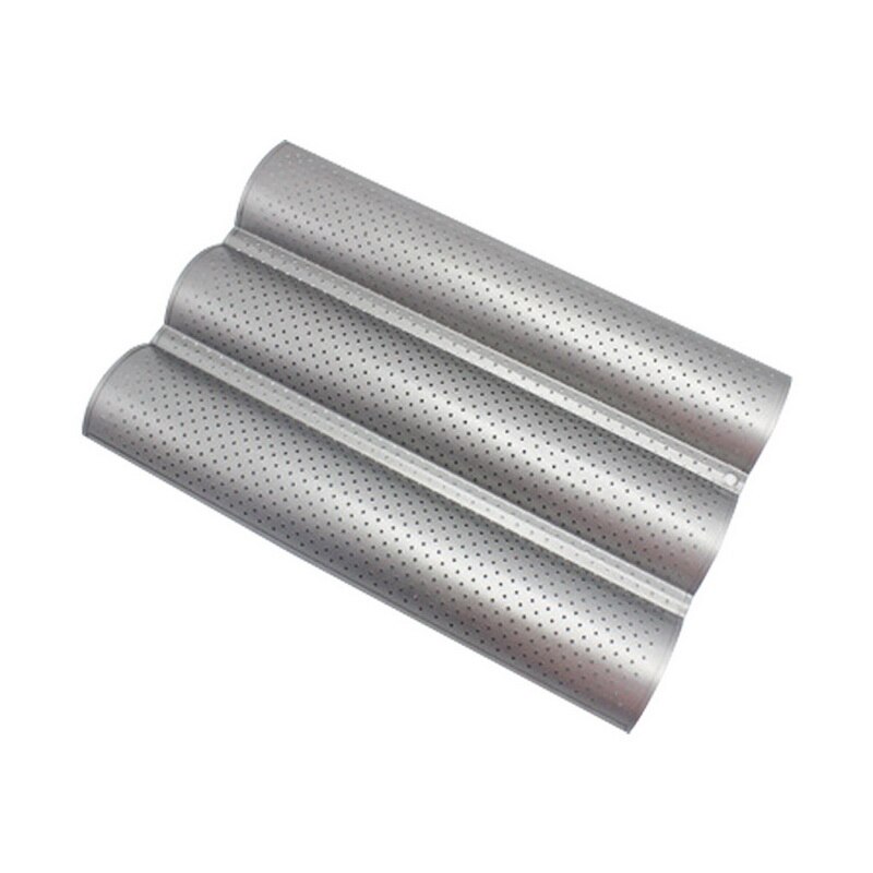 Fransk brød bageform brød bølgebageplade nonstick kage baguette skimmel pander 2/3/4 rille bølger brød bageværktøj: Flis 3 brød