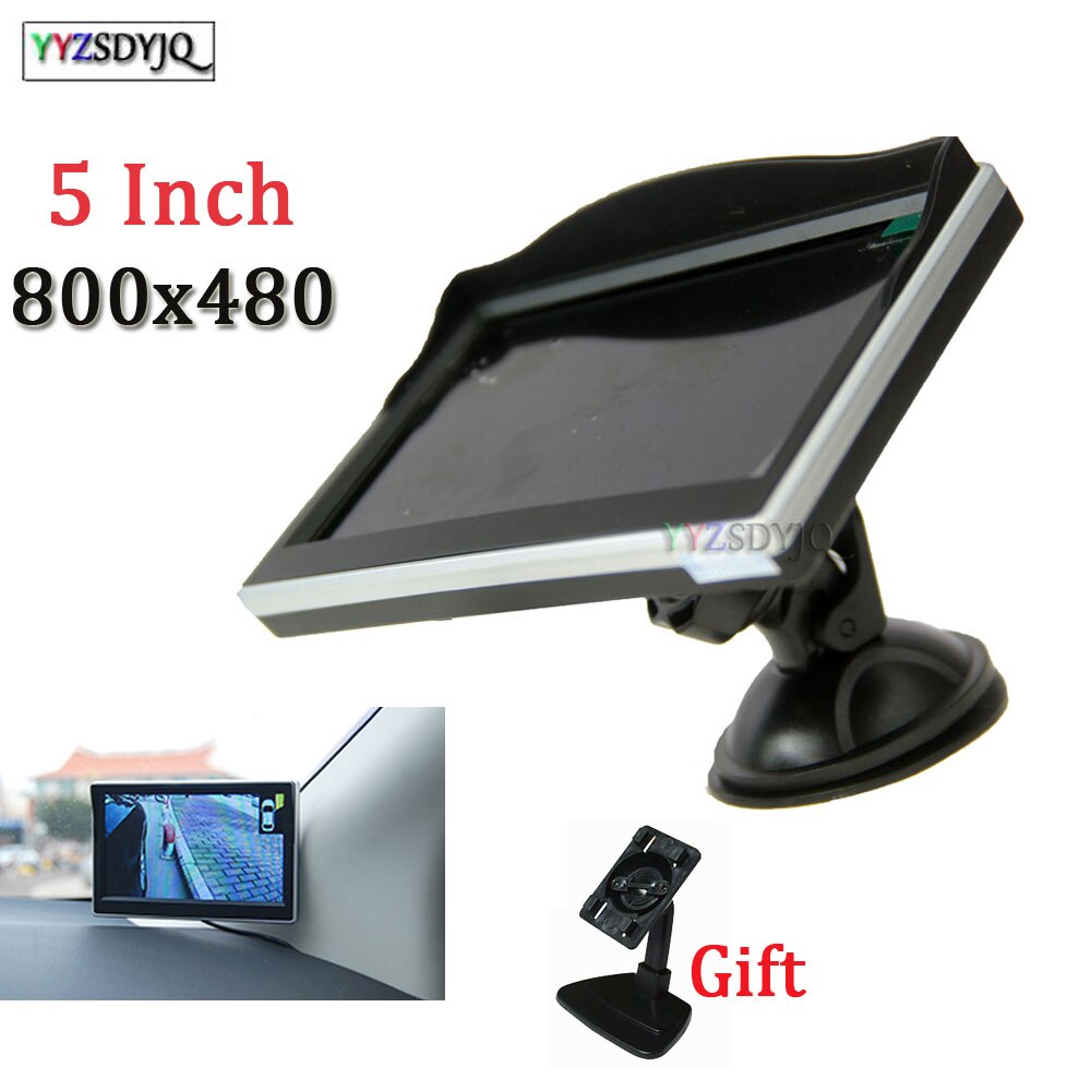 5 "auto Monitor 800x480 hd ith 4:3 Display Rate 12 V alle Truck In-Auto TFT Lcd-scherm Zuignap Of Dash Stand
