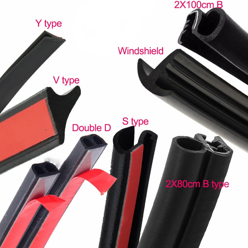 D/P/Z/B/Y Auto Styling Auto Rubber Afdichtingen Auto Deur Afdichting Tochtstrip Geluidsisolatie deur Afdichting Voorruit Rubber Afdichting Strip