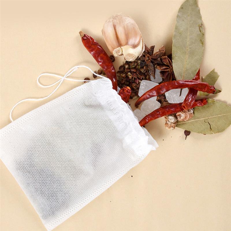 100 Pcs Empty Tea Bags For Tea Bag Infuser With String Heal Seal 5.5 x 7CM Sachet Filter Teabags Flower Tea Strainers Paper Bags