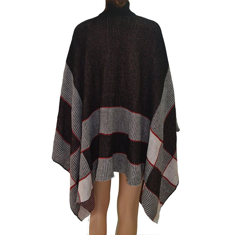 Syksy talvi neulottu villapaita lämmin neule naisten naisten villapaidat neuleet rento villapaita naisten neule neulo viitta raidallinen