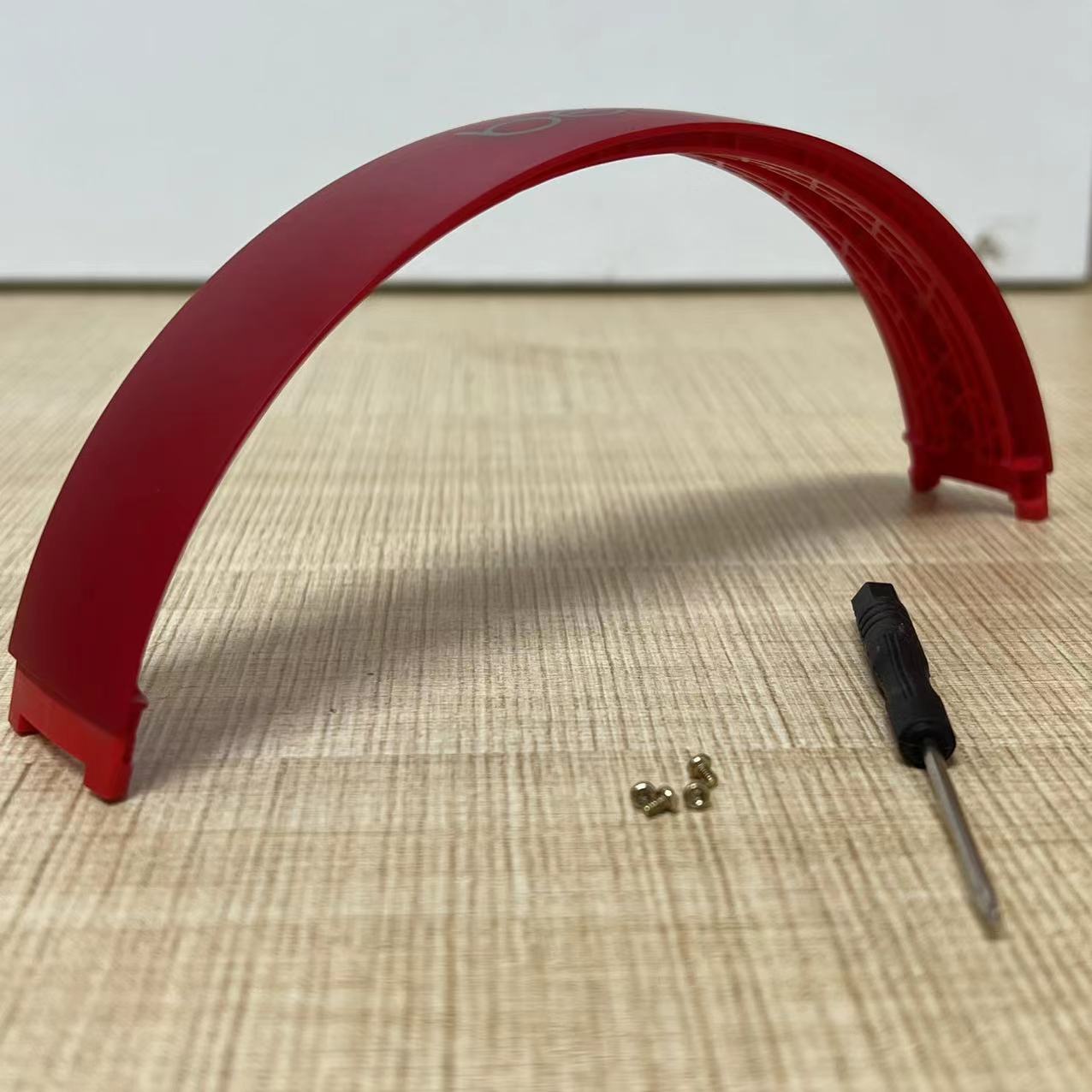 Diadema de plástico superior Original para Beats Studio 3 studio3, repuestos para reparación de auriculares, piezas de repuesto combinadas con tornillos: Rojo oscuro
