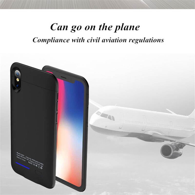 Funda de batería de teléfono extendida de 4000mAh para iPhone X, carcasa magnética para cargador de batería para iPhone XS, funda portátil para banco de energía