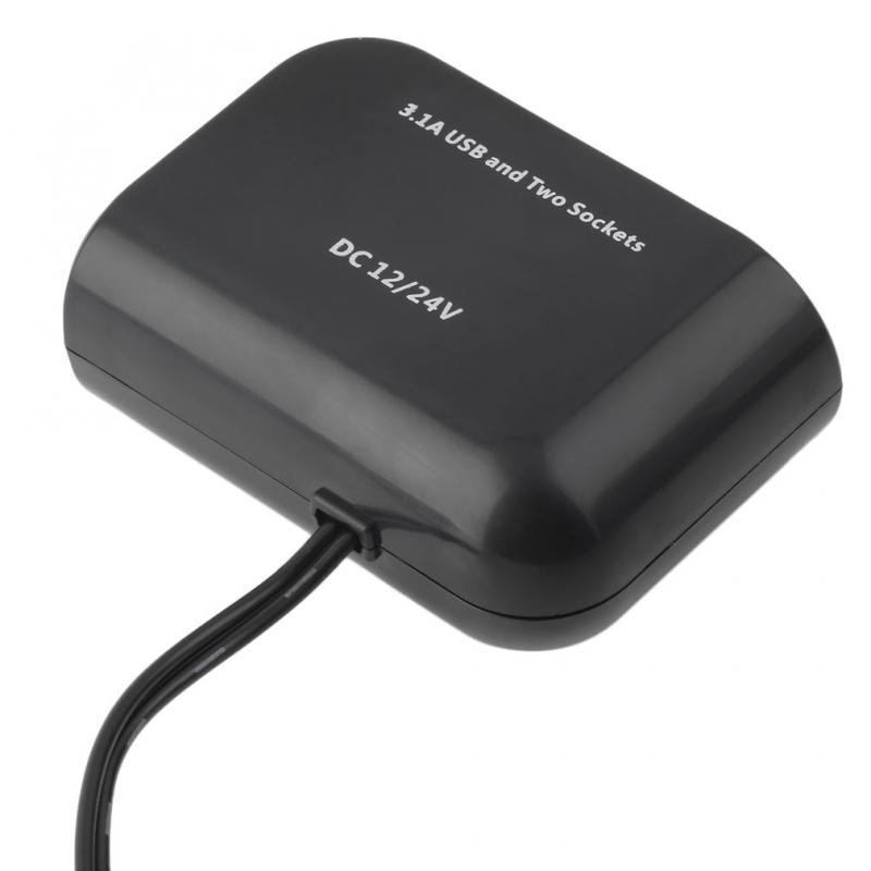 Universele Sigarettenaansteker In-Auto Pda Voeding 2 Usb-poorten &amp; 2 Sockets Splitter 12V autolader Auto Accessoires