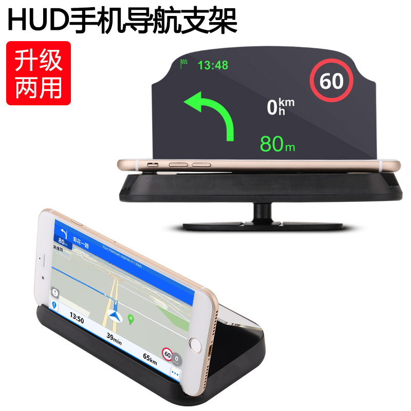 Hud head-up display estilo do carro hud display criativo suporte de navegação móvel novo suporte do veículo universal telefone head-up