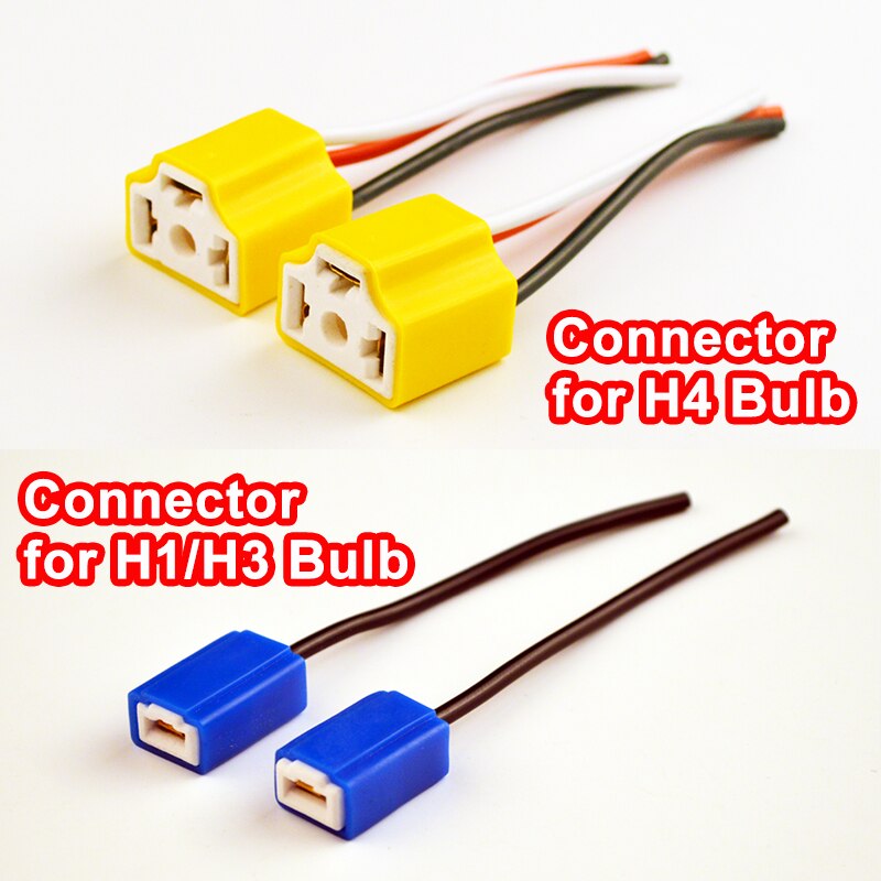 Conector Lâmpada para H1 Hippcron H3 H4 H7 HB3 9005 HB4 9006 H8 H11 Feminino Cerâmica Soquete para Lâmpada Auto Conectores (2 PÇS/LOTE)