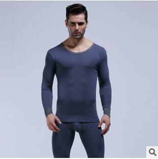 Nowy zestaw kalesonów męskich WJ lycra bawełna męski legging jesienno-zimowa bielizna termiczna zestaw kalesonów 5 kolorów M L XL: Ciemny szary / L