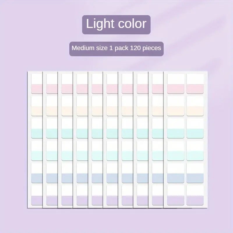 Morandi Colors Index Stickers, Light Color Index Notes, Transparent Writable Folder Sticky Notes: Yellow