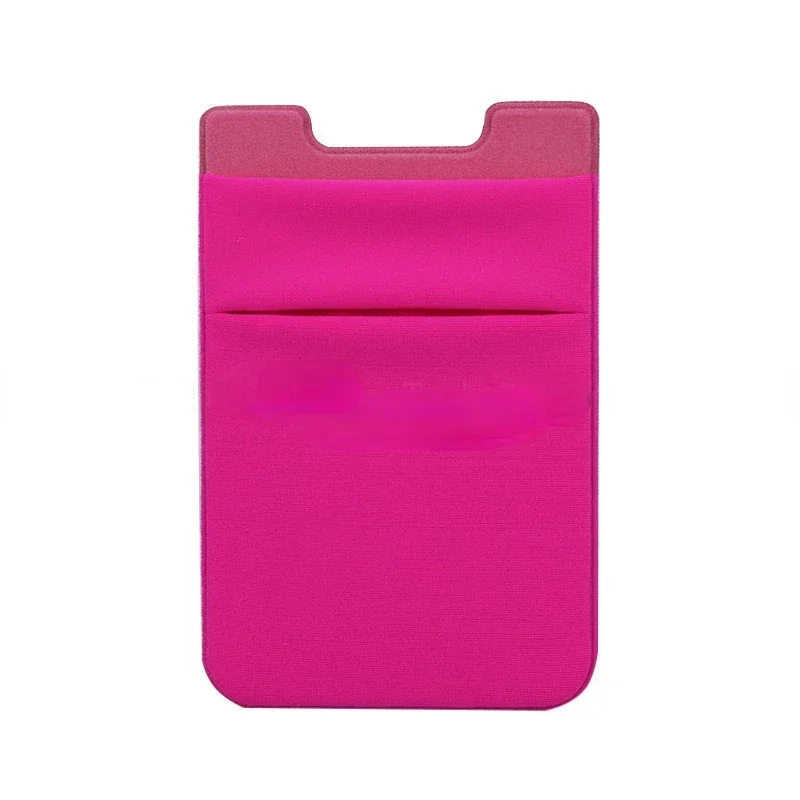 Custodia a portafoglio per telefono con buste per carte adesive autoadesive, porta carte di credito e tasca per cellulare in silicone per uomini e donne: Viola