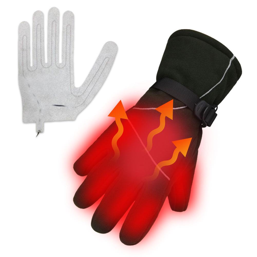 Neue 1Pc Fünf-Finger Handschuhe DC Elektrische Heizung Pads Lithium-Batterie Energie Versorgung Drei-geschwindigkeit Thermostat Schalter heizung Blatt: Ursprünglich Titel